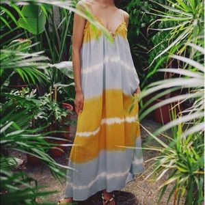 Zara Tie-dye gauze maxi dress